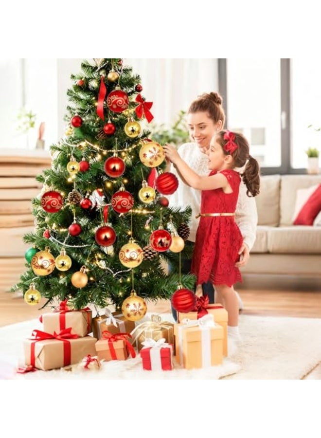 42pcs  Balls Decoration, Shatterproof  Balls Set,  DIY Hanging Balls Decoration for  Tree, Shop Window,  Party - Image 2